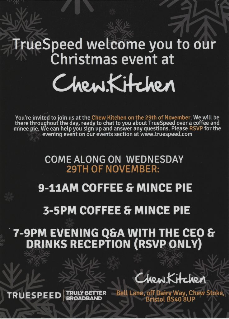 TrueSpeed Charity Event 29th November 2017 at Chew Kitchen